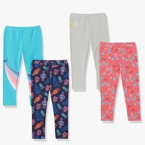 4 Pack Girls Star Wars Capri Leggings Medium